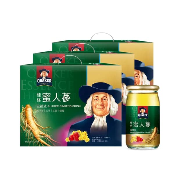 【QUAKER 桂格】養氣蜜人蔘滋補液60mlx30入x3盒(共90入)