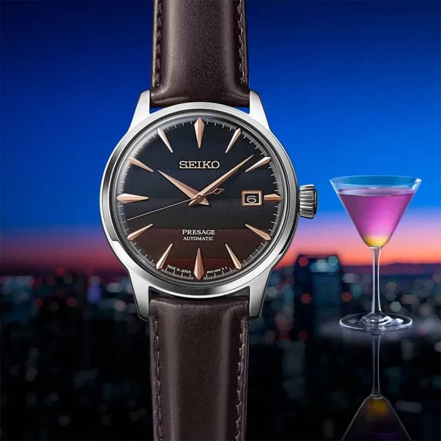 【SEIKO 精工】Presage 限量 紫色日落 STAR BAR 聯名機械錶 男錶 父親節禮物(SRPK75J1/4R35-06F0P)
