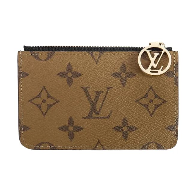 【Louis Vuitton 路易威登】M81912 經典Romy拉鍊式卡片夾/零錢包(棕x黑)