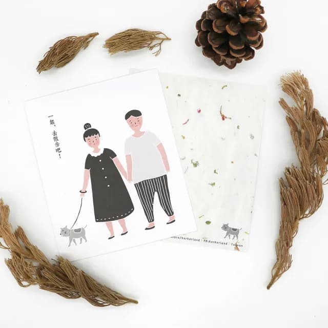 【CLEAN 克林】插畫明信片(Kerkerland 雙面明信片 明信片 文創 文青 畢業卡 生日卡片 祝賀卡 慶生卡片)