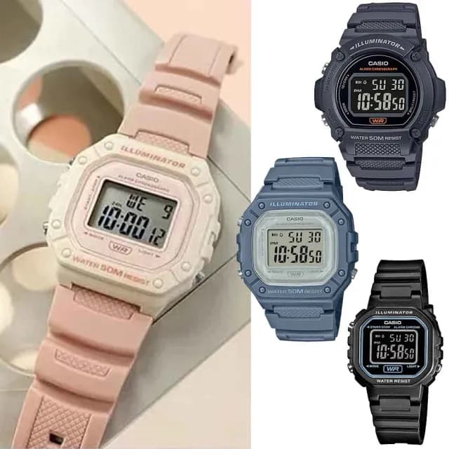 【CASIO 卡西歐】G-SHOCK 運動風格多功能電子錶-14款可選(W-219H/W-218H/W-218HC)