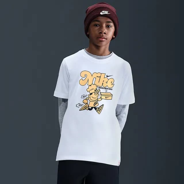 【NIKE 耐吉】短袖上衣 童裝 大童 男女童 K NSW TEE OC FUN 白 IH6276-100