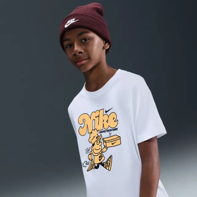 【NIKE 耐吉】短袖上衣 童裝 大童 男女童 K NSW TEE OC FUN 白 IH6276-100