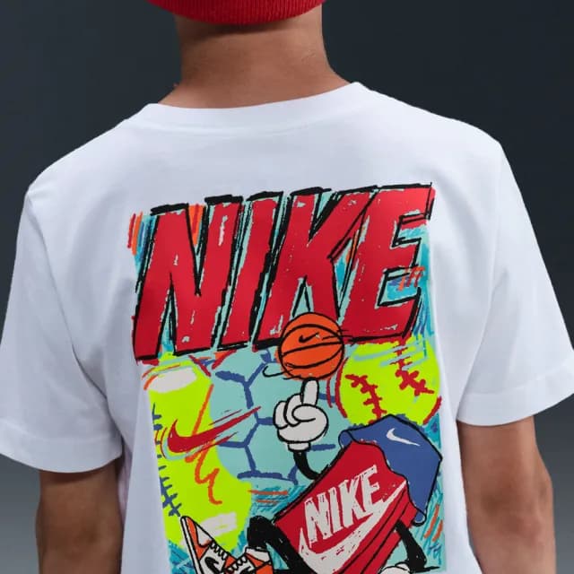 【NIKE 耐吉】短袖上衣 童裝 大童 男女童 K NSW TEE BOXY MULTI SPORT 白 HV5212-100