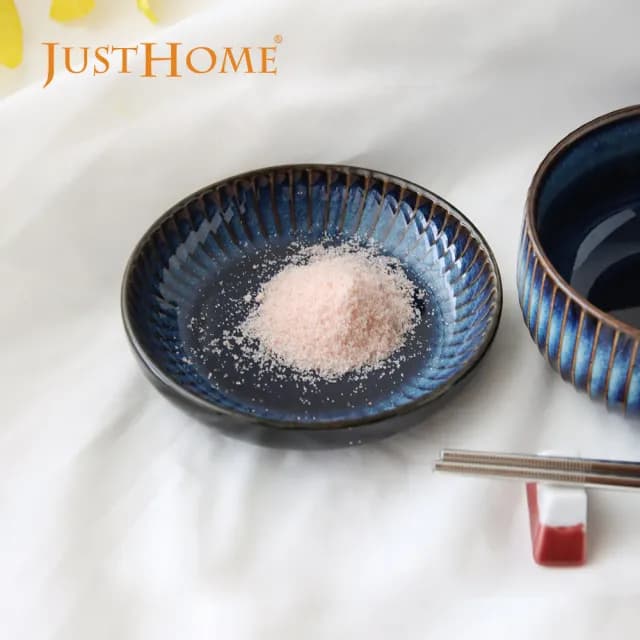 【Just Home】藏藍陶瓷8件碗盤餐具組-2款可選(可微波 碗 飯碗 湯碗 麵碗 湯匙)