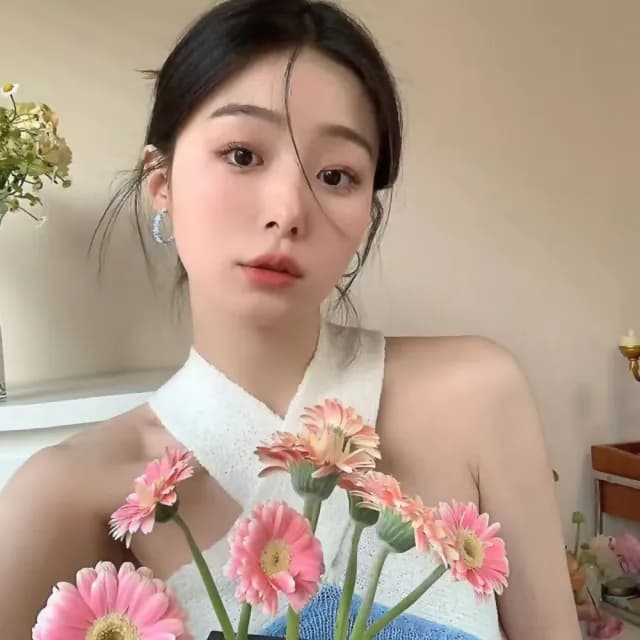 【青春明媚】藍色雛菊花朵耳環1對(耳墜 耳扣 飾品 耳飾 耳釘 耳針 耳環 首飾 情人節 送禮物)