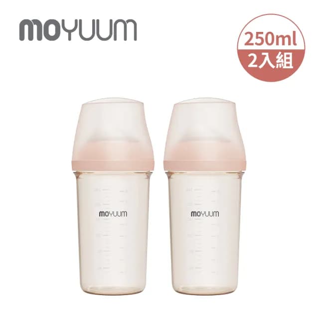 【MOYUUM】mov.aa PPSU圓口偏心奶瓶 成長雙瓶組 250ml