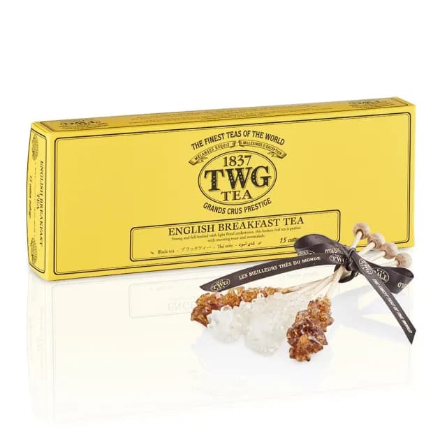 【TWG Tea】純棉茶包禮物組(紅茶任選 15包/盒 +茶糖棒)
