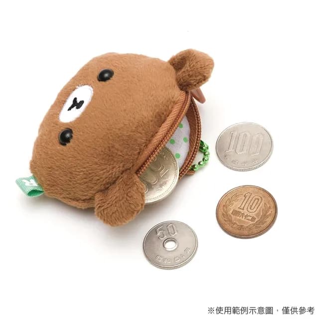 【San-X】情人節禮物 拉拉熊 懶懶熊 絨毛大臉造型零錢包 吊飾 軟綿綿 茶小熊