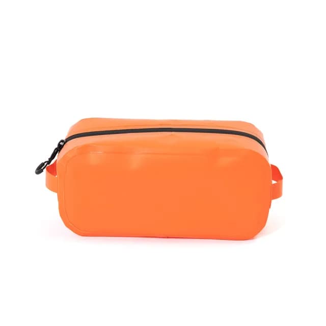 【POLER STUFF】情人節禮物 日本限定 POLER HIGH&DRY PVC CLEAR POUCH 防水透明多用途隨身收納包(橘色)