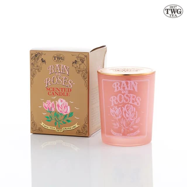 【TWG Tea】玫瑰芬香茶薰香蠟燭 Bain de Rose Tea Scented Candle(茶薰香蠟燭)