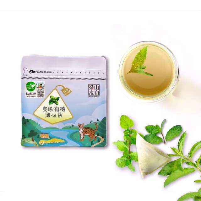 【梁山水泊】台灣有機薄荷舒心茶包(1.5gx15入/包)