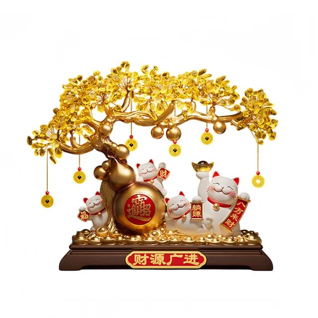 【Naturer 造物家】玄關風水擺飾 開業贈禮(招財貓擺件 財源廣進 辦公室/客廳/店鋪/收銀臺/擺件 喬遷禮物)