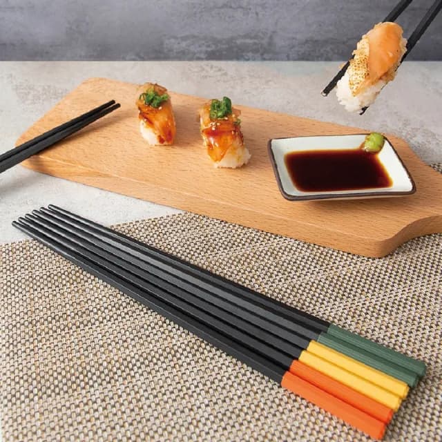 【UdiLife】樂司廚品 五行好食筷 5雙入/組(多色/筷子/餐具/露營/環保/洗碗機烘碗機適用)