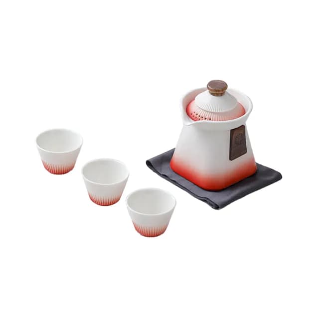 【Josogo】故宮文創國潮禮品 宮廷風快客杯茶具 便攜旅行商務功夫茶具套裝(快客杯)