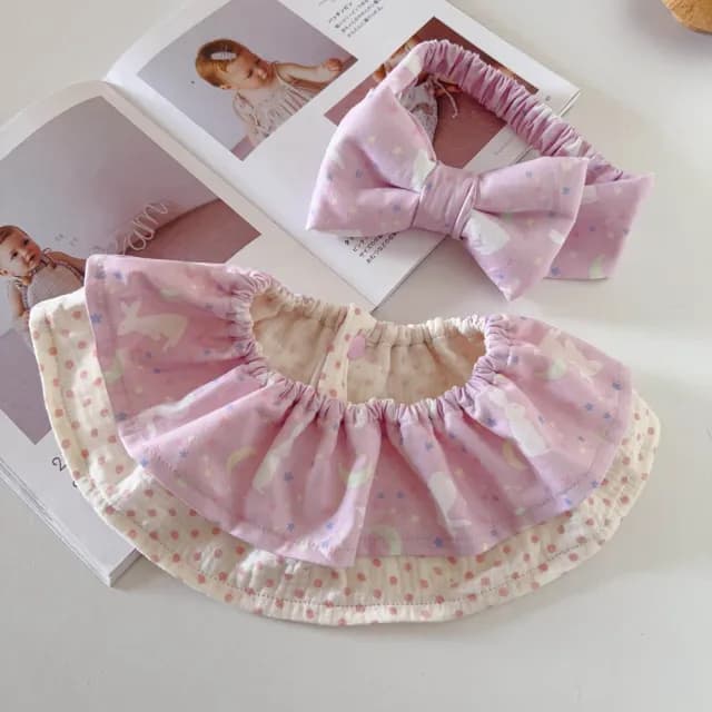 【Lianne baby】MIT台灣手作職人韓國天然染色 粉紅許願星月兔兔(女嬰滿月禮 收涎禮物 週歲禮 彌月禮盒)