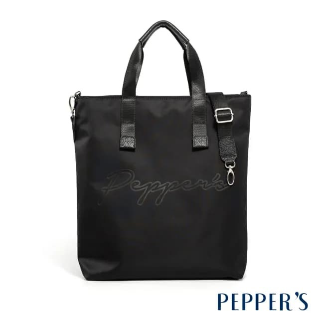 【PEPPER’S】SIGNAL 尼龍直式手提包 - 淺沙色/簡約黑(輕量 尼龍 手提包 防潑水 男包女包 父親節禮物)