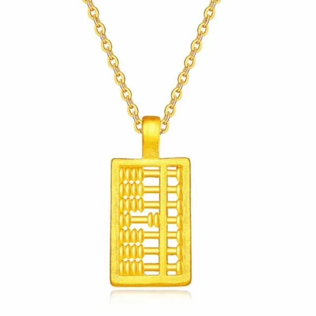 【Penny珮妮】999黃金迷你小算盤項鍊(母親節禮物 交換禮物 送女友 生日禮物 情人節 尾牙 新年禮 結婚送禮)