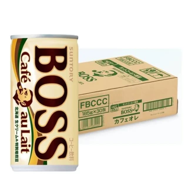 【BOSS】日本SUNTORY三多利 BOSS咖啡 歐蕾咖啡 185mlx30入 精品級咖啡/日本原裝進口