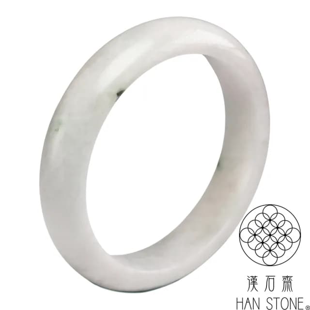 【漢石齋】情人節禮物 天然翡翠A貨 手鐲玉鐲 飄花種 福 利 品(手圍17.8/版寬14.1mm)