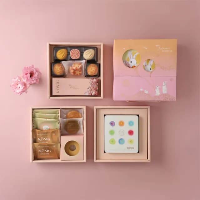 【金格食品】中秋限定醇月禮盒B款2入組(桃山月餅/山茶花菠蘿蛋黃酥/微笑年輪脆餅)