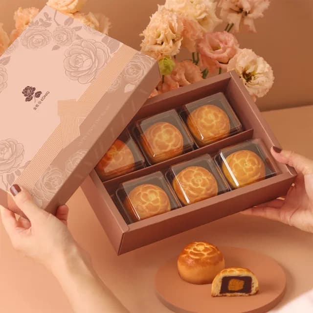 【金格食品】中秋限定山茶花菠蘿蛋黃酥禮盒5入組