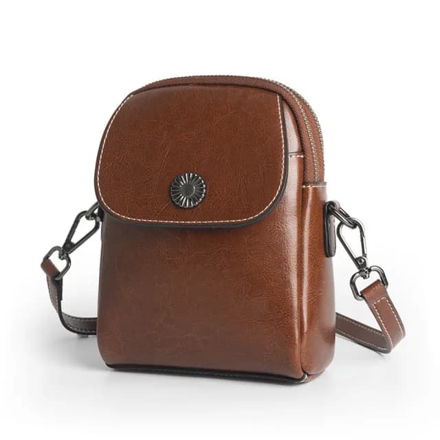 【MoonDy】馬鞍斜背包 真皮包包 斜背小包 實用禮物 女包 牛皮包包 手機包 生日禮物 包包女