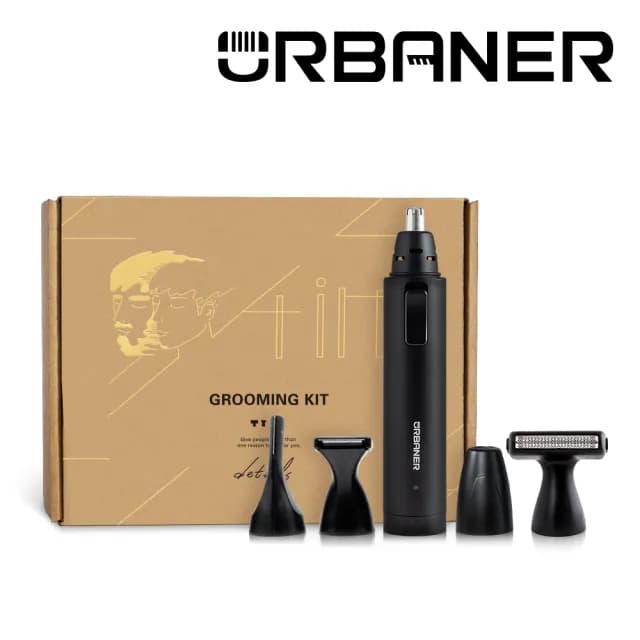 【URBANER 奧本】MB-990 防水充電式四合一修容禮盒(刮鬍刀/鼻毛刀/修鬍刀/修容刀/父親節禮物)