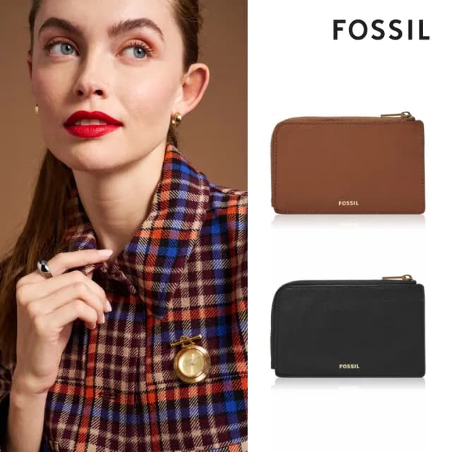 【FOSSIL 官方旗艦館】Jori 真皮卡片零錢包(多色可選)