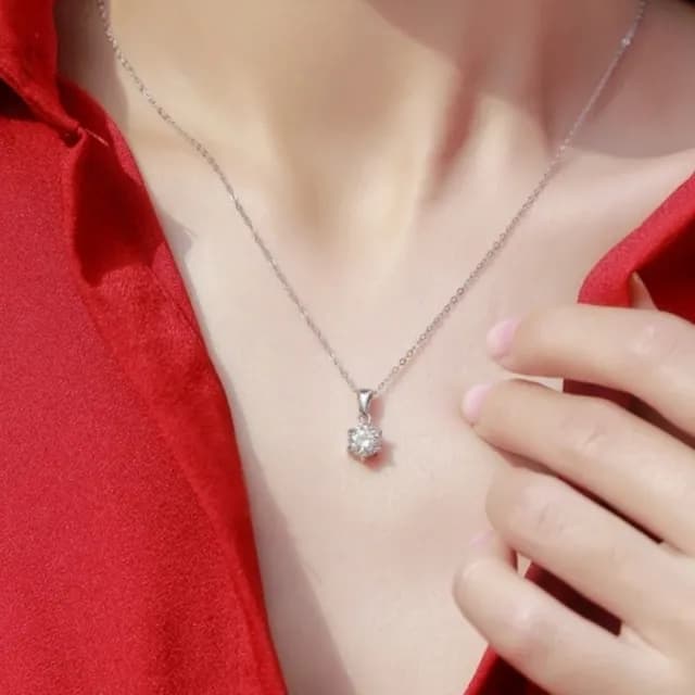 【鉅曜】30分 18K經典鑽石項鍊 2色任選 生日禮物(培育鑽石 18K金)