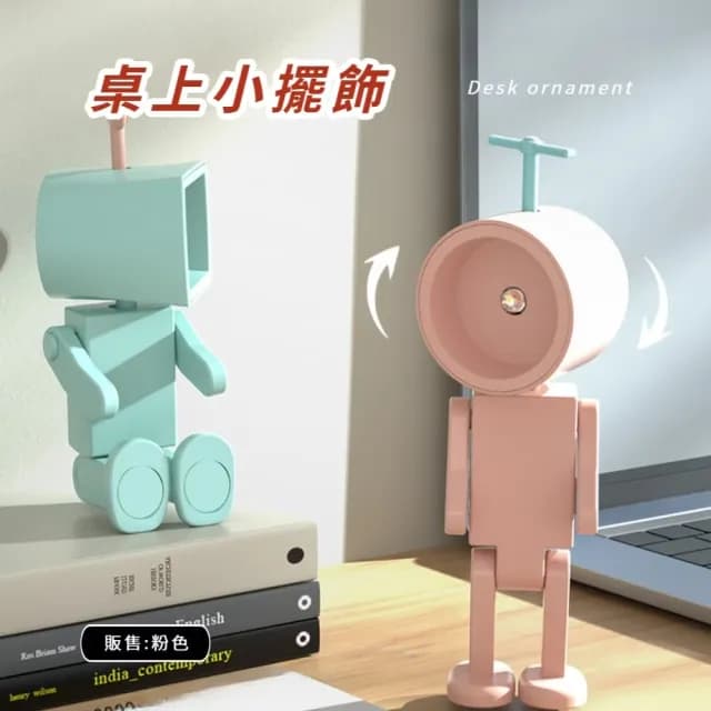 【送禮首選】迷你LED太空機器人萬用小夜燈(可磁吸 可手機支架 壁掛燈 桌燈 閱讀燈 生日禮物)