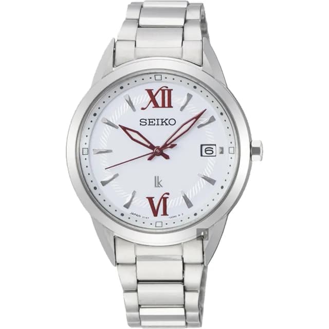 【SEIKO 精工】LUKIA 動人時刻太陽能女錶-銀/33.9mm 手錶 送禮 推薦(V147-0CL0S SUT387J1)