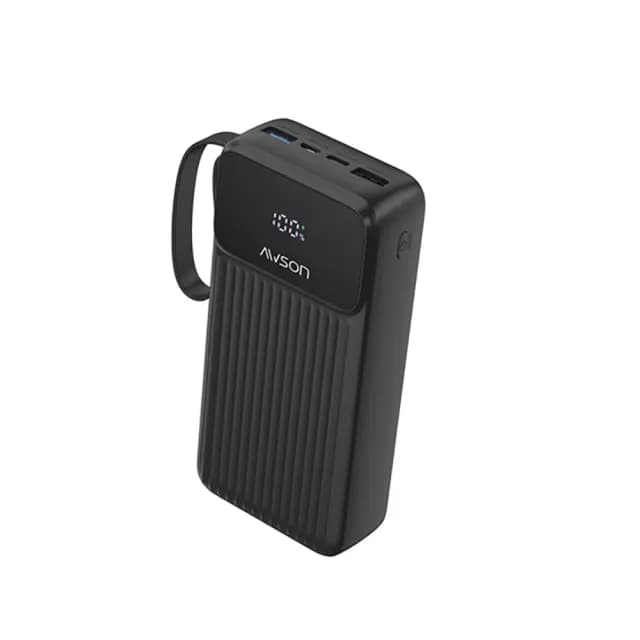 【AWSON 歐森】日本歐森20000mAh大容量自帶線行動電源/AWP-5750(74Wh/自帶4線/4孔)