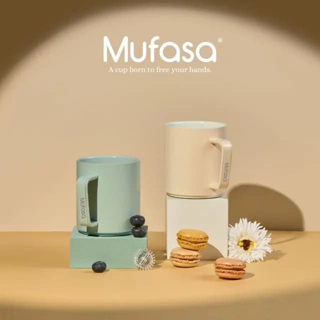 【Mufasa】360ML  陶瓷磁力攪拌杯 4S(磁力攪拌杯 全機可洗 隨行咖啡杯 聖誕交換禮物 交換禮物)