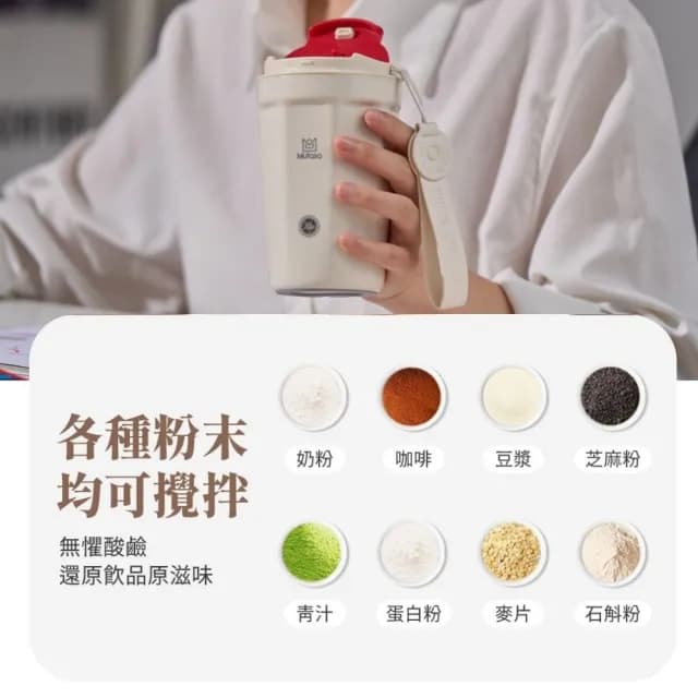 【Mufasa】400ml 316不銹鋼電動攪拌隨行杯(全機可洗 攪拌杯 自動攪拌杯 聖誕交換禮物 交換禮物)