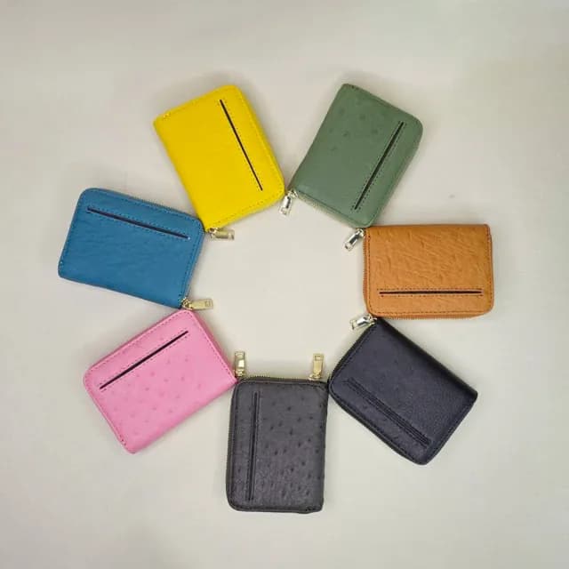 【M2nd】珍稀鴕鳥皮便攜零錢包(T05A)