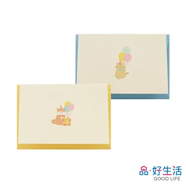 【GOOD LIFE 品好生活】可愛插畫動物生日卡片(日本直送 均一價)