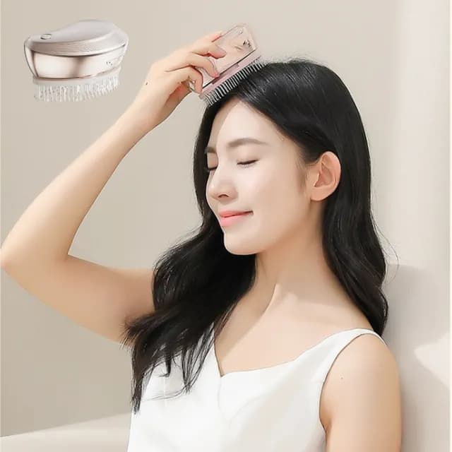 【SAMPA】電動護髮按摩梳 精油霧化護髮梳 頭皮按摩梳 震動按摩頭皮梳 美髮梳 滋養護髮(情人節禮物)