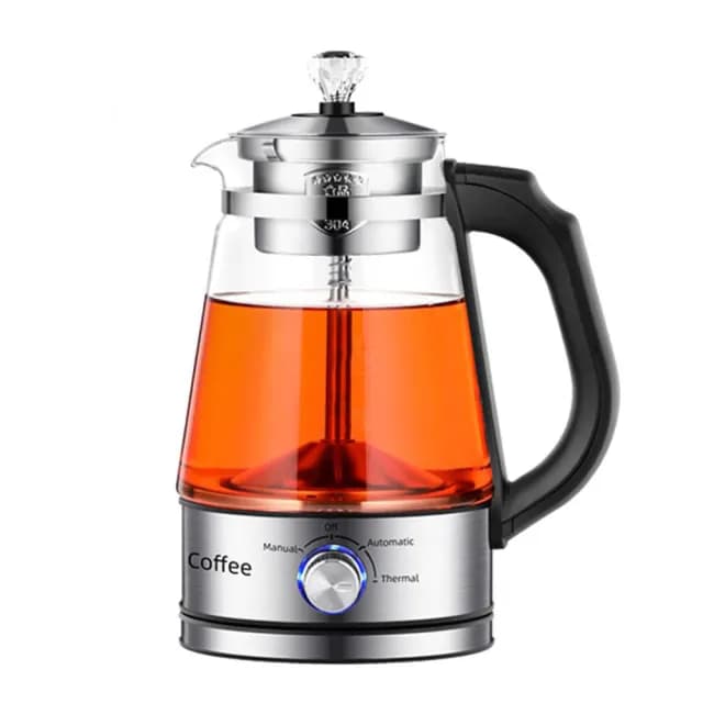 【YIZ藝匠】養生壺 煮茶器 全自動蒸煮茶器(噴淋萃取 升級4檔調控 304不銹鋼 高硼矽玻璃 1L容量 55℃保溫)