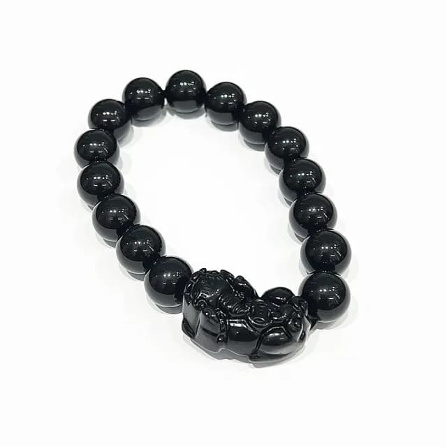 【Penny珮妮】黑曜石貔貅手鍊12mm(父親節 送男友 情人節 生日禮物 交換禮物 尾牙 新年 結婚)