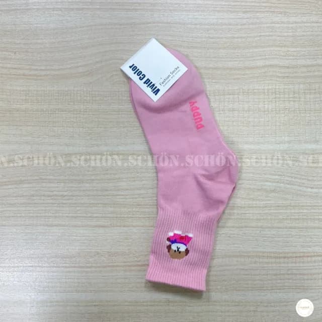 【SCHON】韓國襪子-PUPPY(襪子 韓國襪子 韓國襪 小狗襪子 禮物 可愛交換禮物 韓系襪子 流行款式)