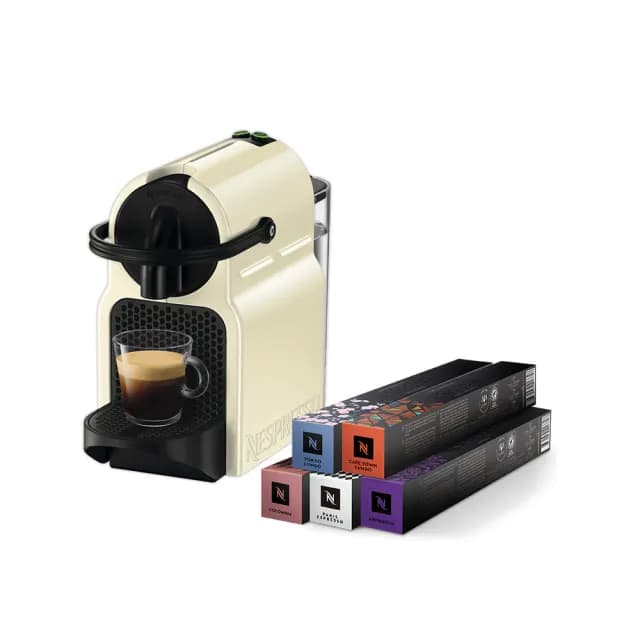 【Nespresso】膠囊咖啡機 Inissia _多色任選(訂製咖啡時光50顆組/送禮/入厝/義式/隨身)