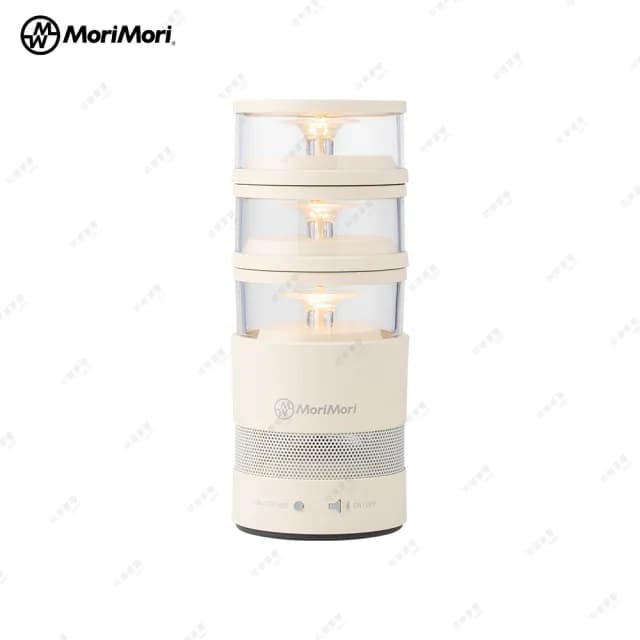 【日本MoriMori】LASMO LED Speaker 藍牙音響(WHITE 松本素白)