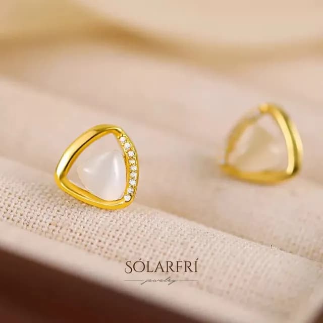 【SOLARFRi】耳針式耳環｜閃耀光石親膚低敏耳環 附品牌禮盒包裝(閨蜜情人女友母親老婆生日週年禮物)