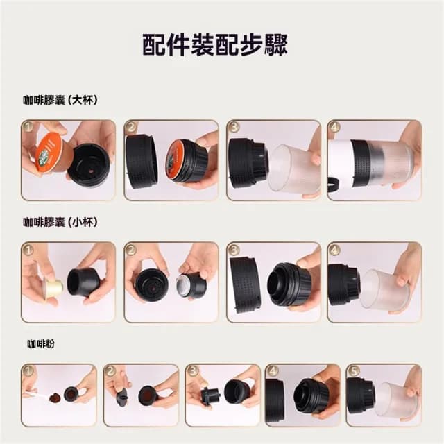 【匠俱】20bar高壓萃取 機泵壓式美意式咖啡機(膠囊咖啡機 濃縮電動小型無線加熱戶外咖啡杯)