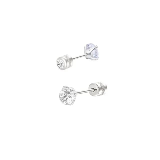 【耀眼美人】趨吉雙鋯長杆耳飾(雙11/招財升運過爐款/厚耳垂用/)