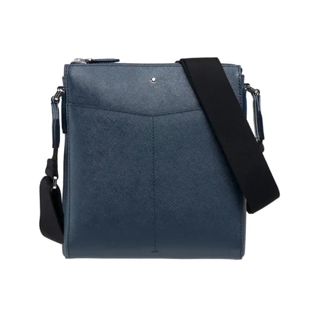 【MONTBLANC 萬寶龍】匠心十字紋小牛皮斜背包 信封包 肩背包 128567(贈原廠提袋)