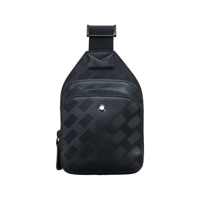 【MONTBLANC 萬寶龍】Extreme 3.0 風尚迷你單肩包 / 胸包 灰藍色(贈原廠提袋)