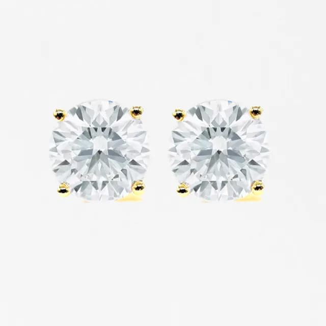 【CC Diamond】IGI培育鑽石 1.5ct加1.5ct經典鑽石耳釘(14K厚金紮實)