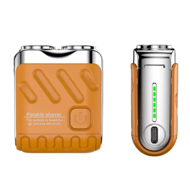 【全機水洗】磁吸電動剃鬚刀(雙刀頭 不夾鬚 刮鬍刀 刮毛刀 旅行 出差 商務 修毛器 電鬍刀 電推 男)